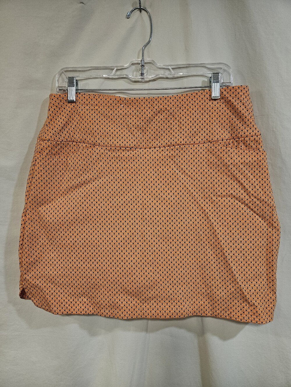 🧡 Lady Hagen Orange Micro-Pattern Golf Skort